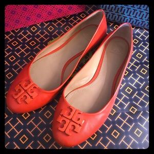 Red Tory Burch flats size 10